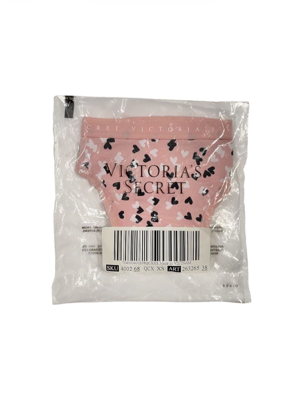 Victoria's Secret Women's Pink & Black Panties Size XS NWT